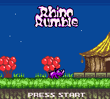 Rhino Rumble title screen for GameBoy Color